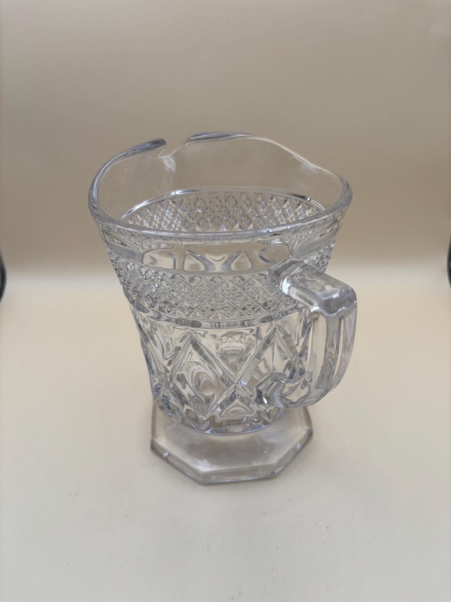 Vintage Cape Cod Glass Pitcher or Glass Creamer Footed Imperial Glass Lover Antiques and Vintage