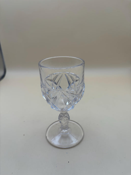 Antique Diamond Star Cordial Glass Crystal Glass Water or Wine Glass Lover Antiques and Vintage