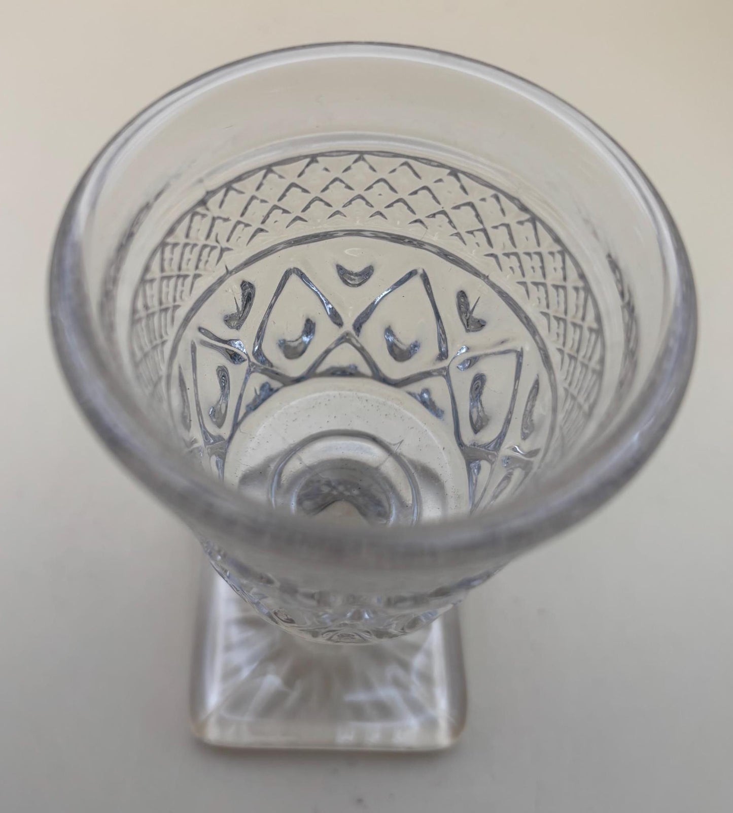 Antique Cape Cod Wine Glass or Goblet with Square Base Cup Lover Antiques and Vintage