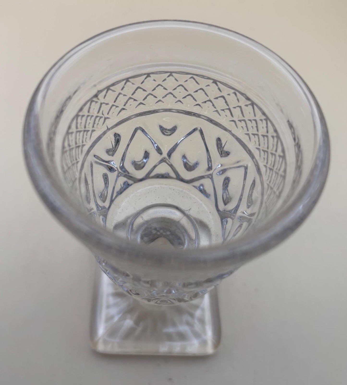 Antique Cape Cod Wine Glass or Goblet with Square Base Cup Lover Antiques and Vintage