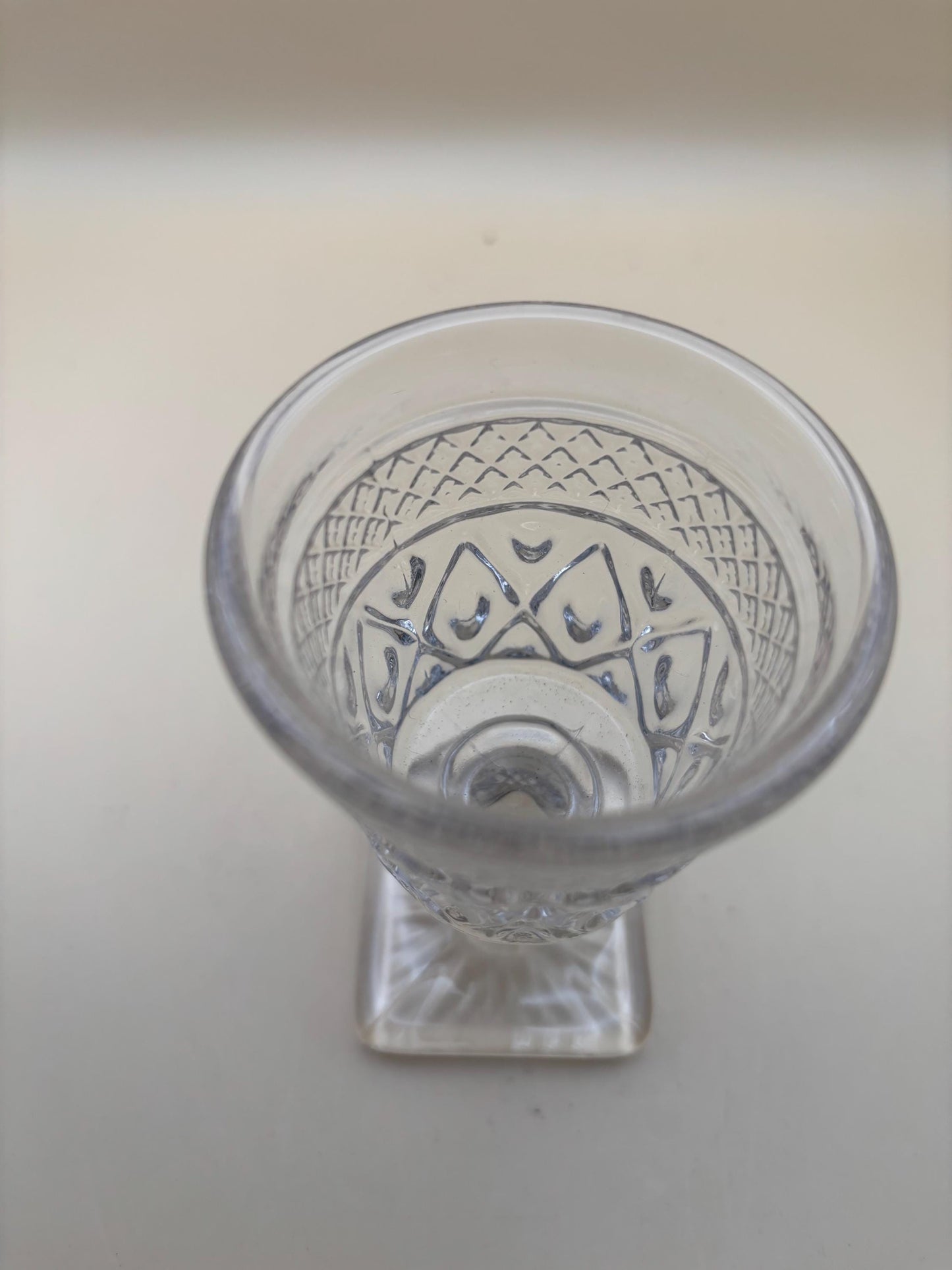 Antique Cape Cod Wine Glass or Goblet with Square Base Cup Lover Antiques and Vintage