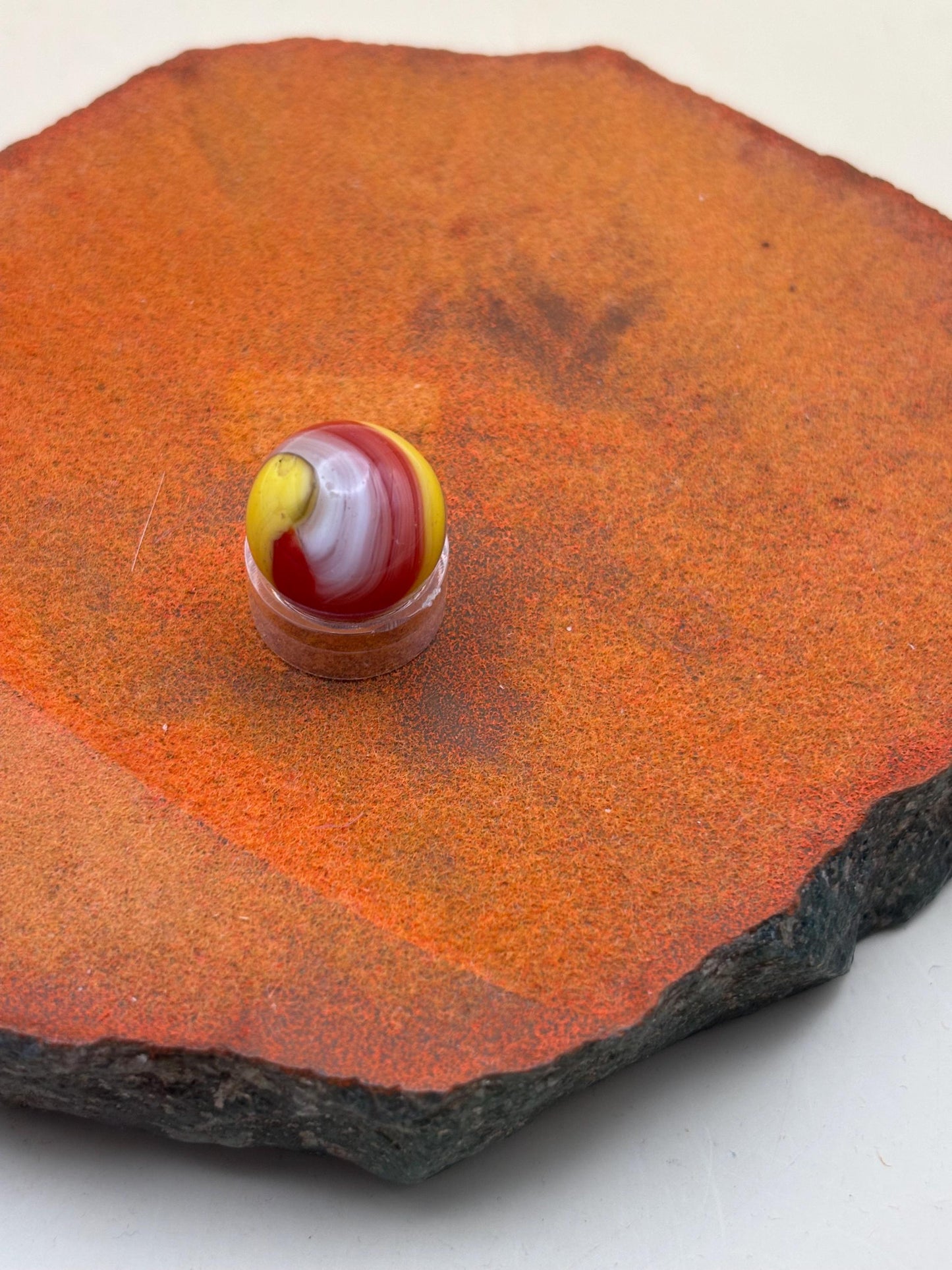 Vintage Akro Popeye Tri Color Onyx Marble Lover Antiques and Vintage