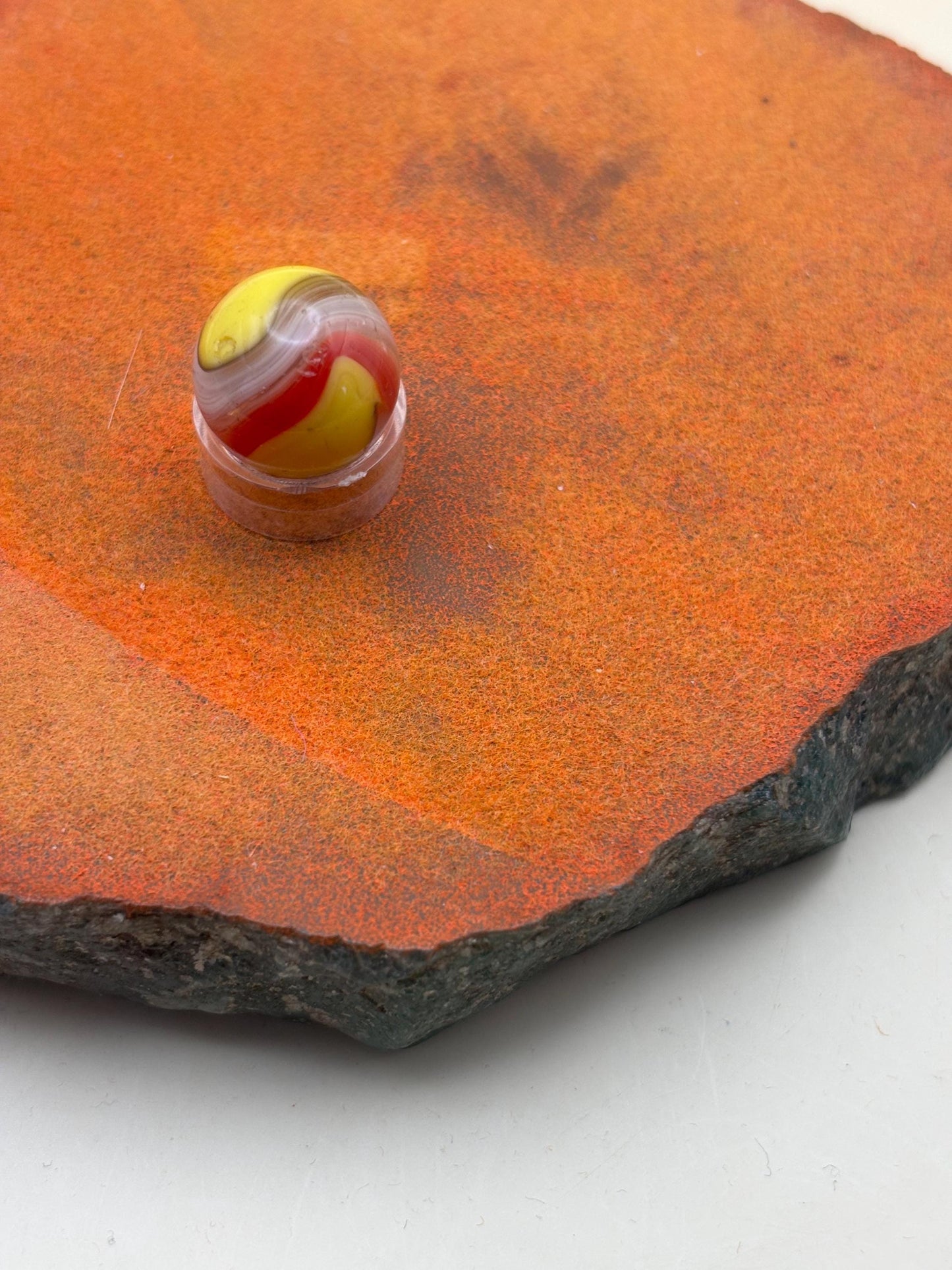 Vintage Akro Popeye Tri Color Onyx Marble Lover Antiques and Vintage