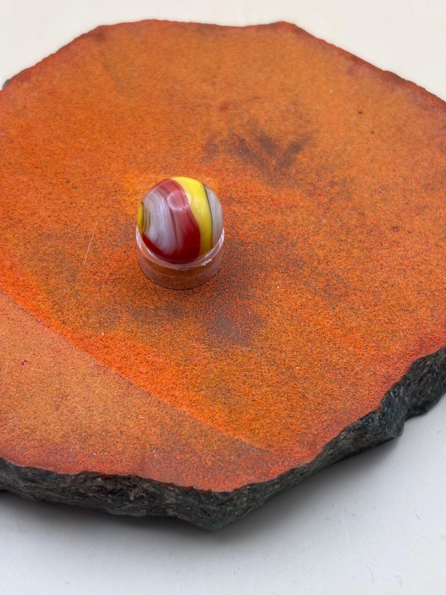 Vintage Akro Popeye Tri Color Onyx Marble Lover Antiques and Vintage
