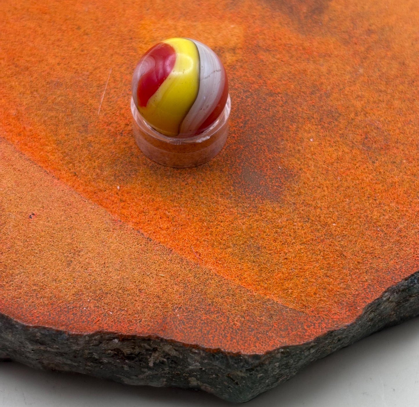 Vintage Akro Popeye Tri Color Onyx Marble Lover Antiques and Vintage