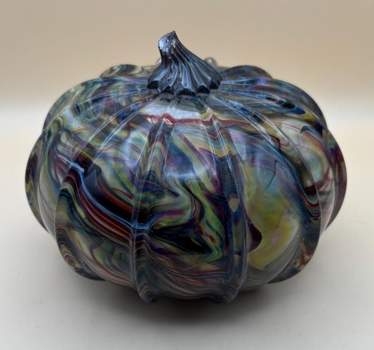 Vintage Murano Multicolored Glass Pumpkin Lover Antiques and Vintage