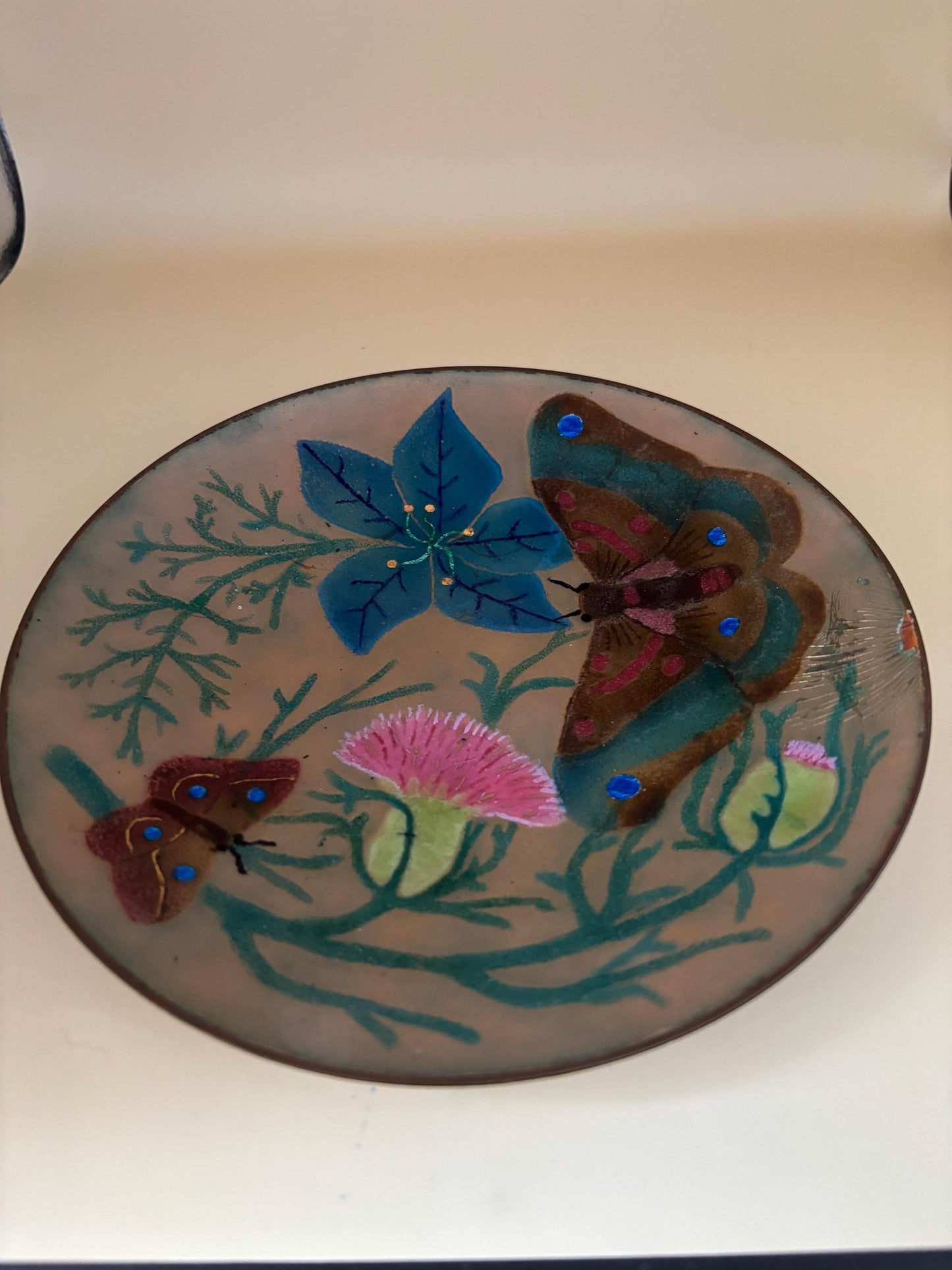 Vintage Hand Painted Coaster Choose Between 6 Colors Lover Antiques and Vintage