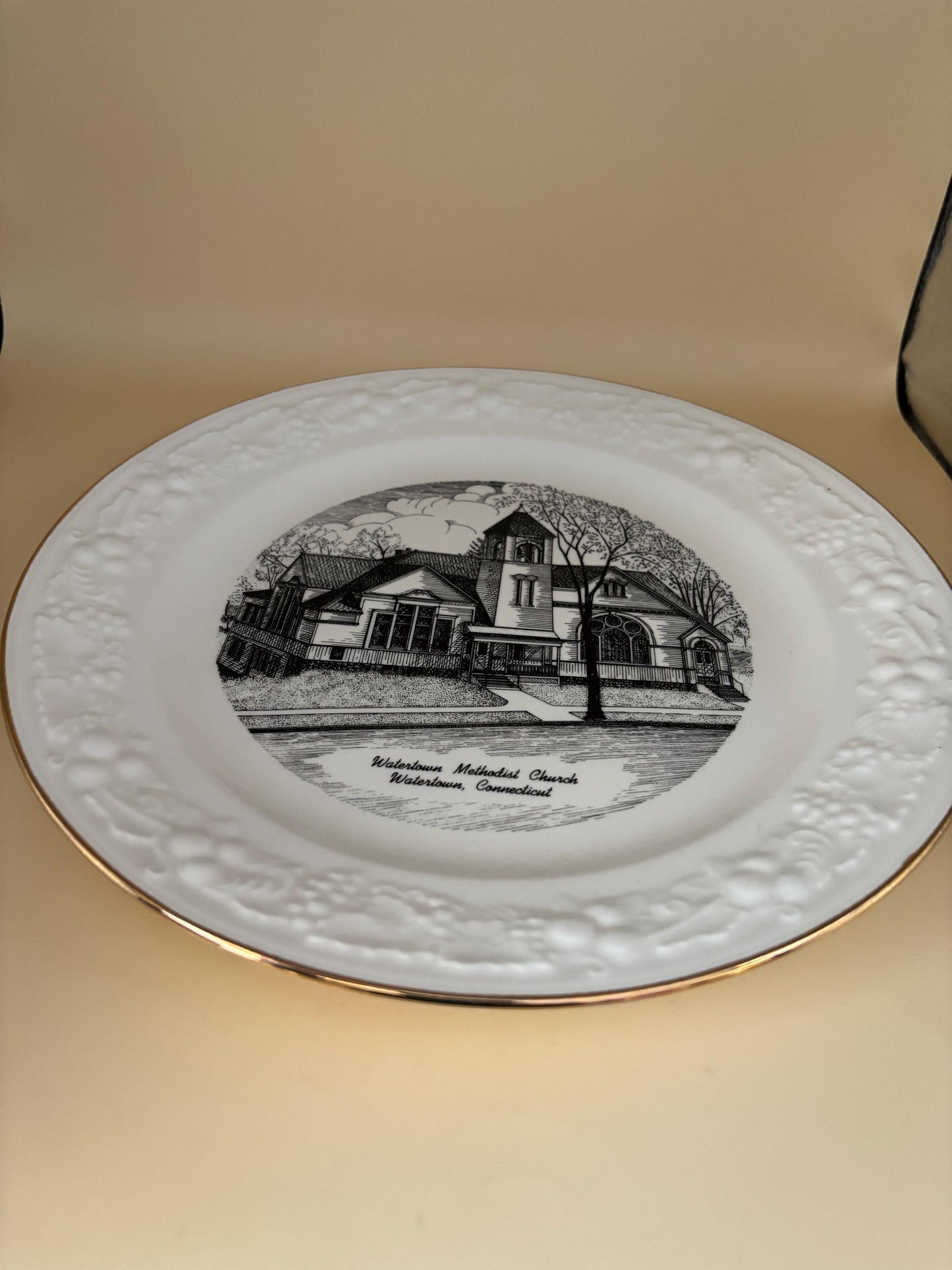 Vintage Homer Laughlin Watertown Methodist Church Commemorating 100 Years Watertown, Connecticut Lover Antiques and Vintage