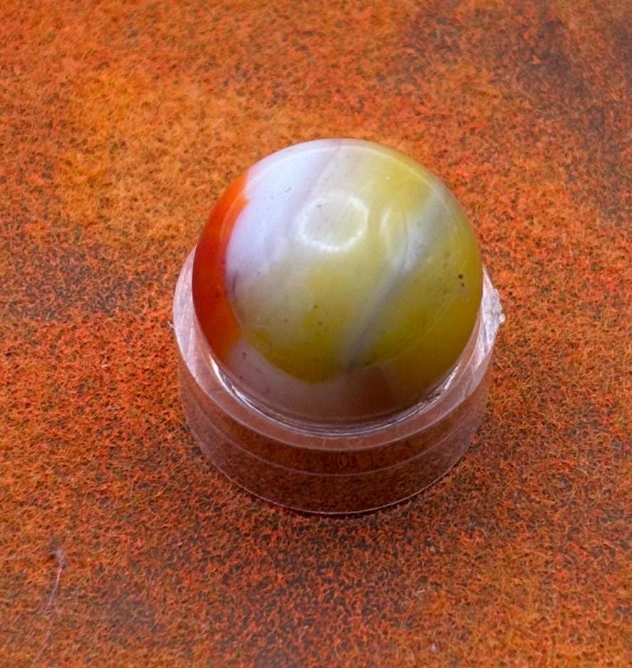 Vintage Vitro All Red Glass Marble Lover Antiques and Vintage