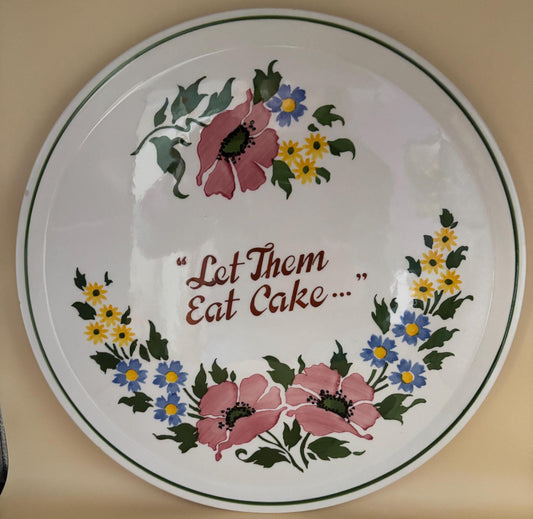 Vintage Germany Let Them Eat Cake Plate Cake Plate Fruit Bowl Wedding Cake Display Lover Antiques and Vintage