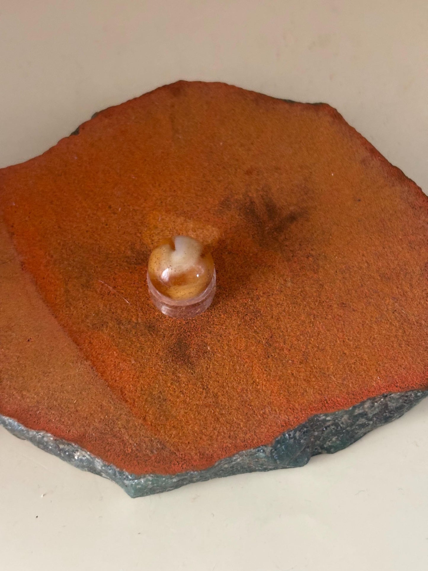 Vintage Vitro All Red Glass Marble Lover Antiques and Vintage
