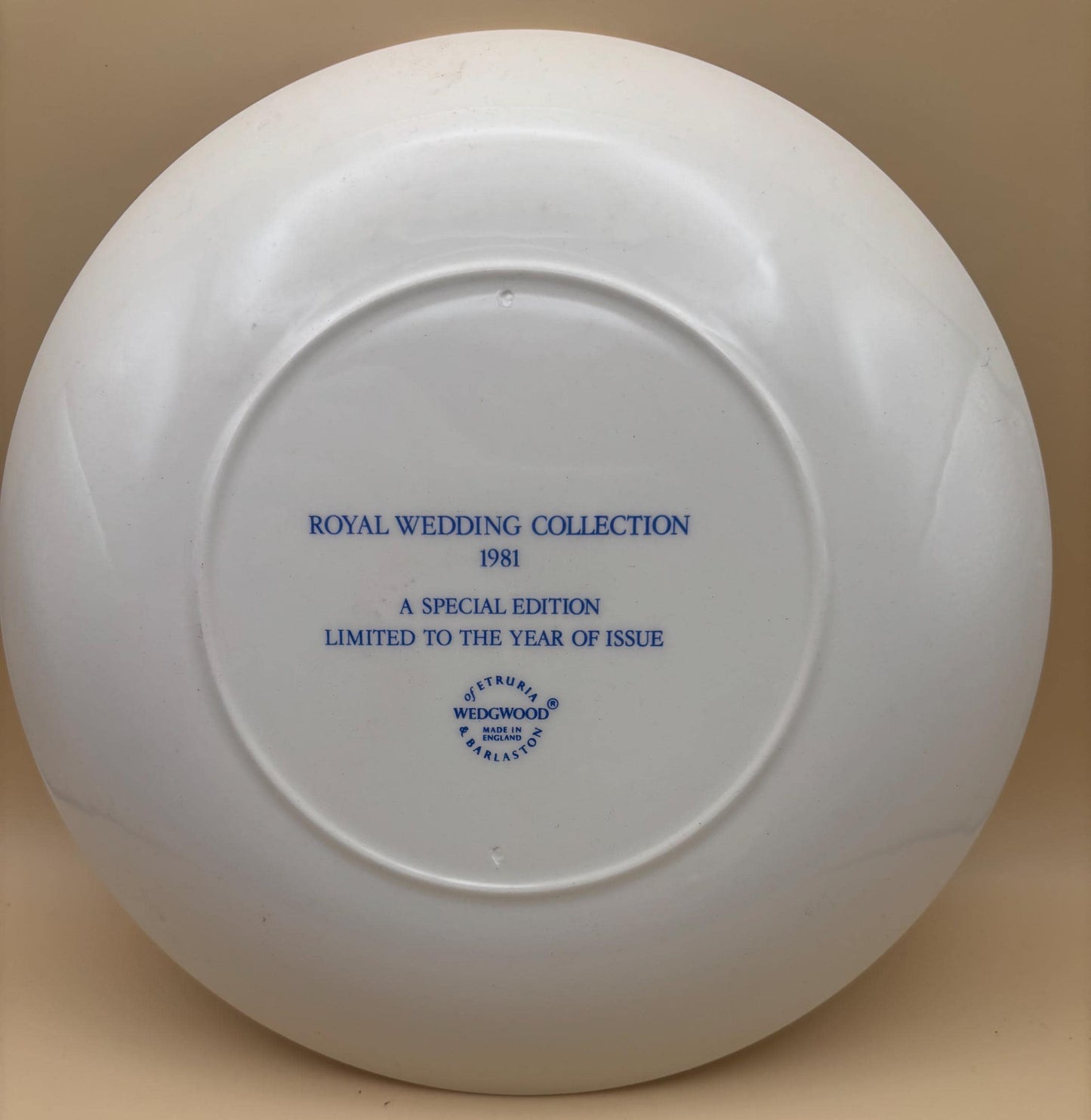 Vintage Wedgwood Royal Wedding Collection Plate 1981 Etruria & Barlaston Wedding of Prince Charles Princess Diana Made in England