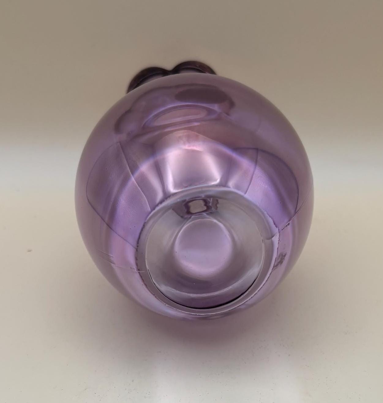 Vintage Purple Glass Crystal Perfume Bottle Made in Italy Lover Antiques and Vintage