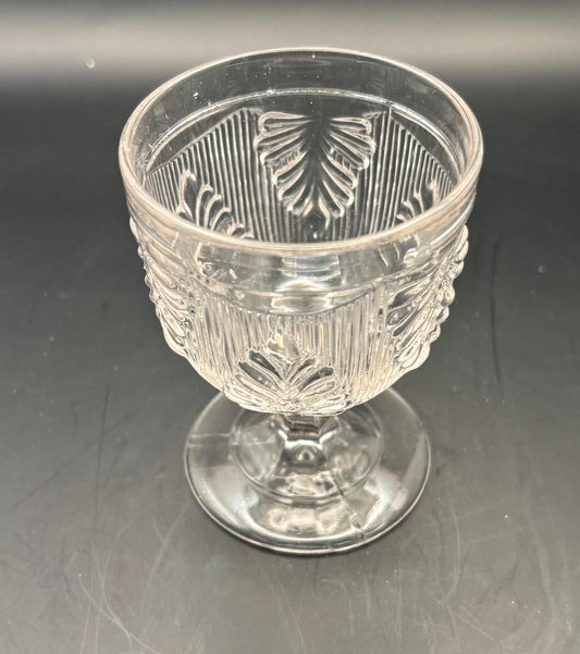 Antique Crystal Glass Footed Cup Inverted Fan Eggs Cup Flint Glass Company 1850’s Lover Antiques and Vintage