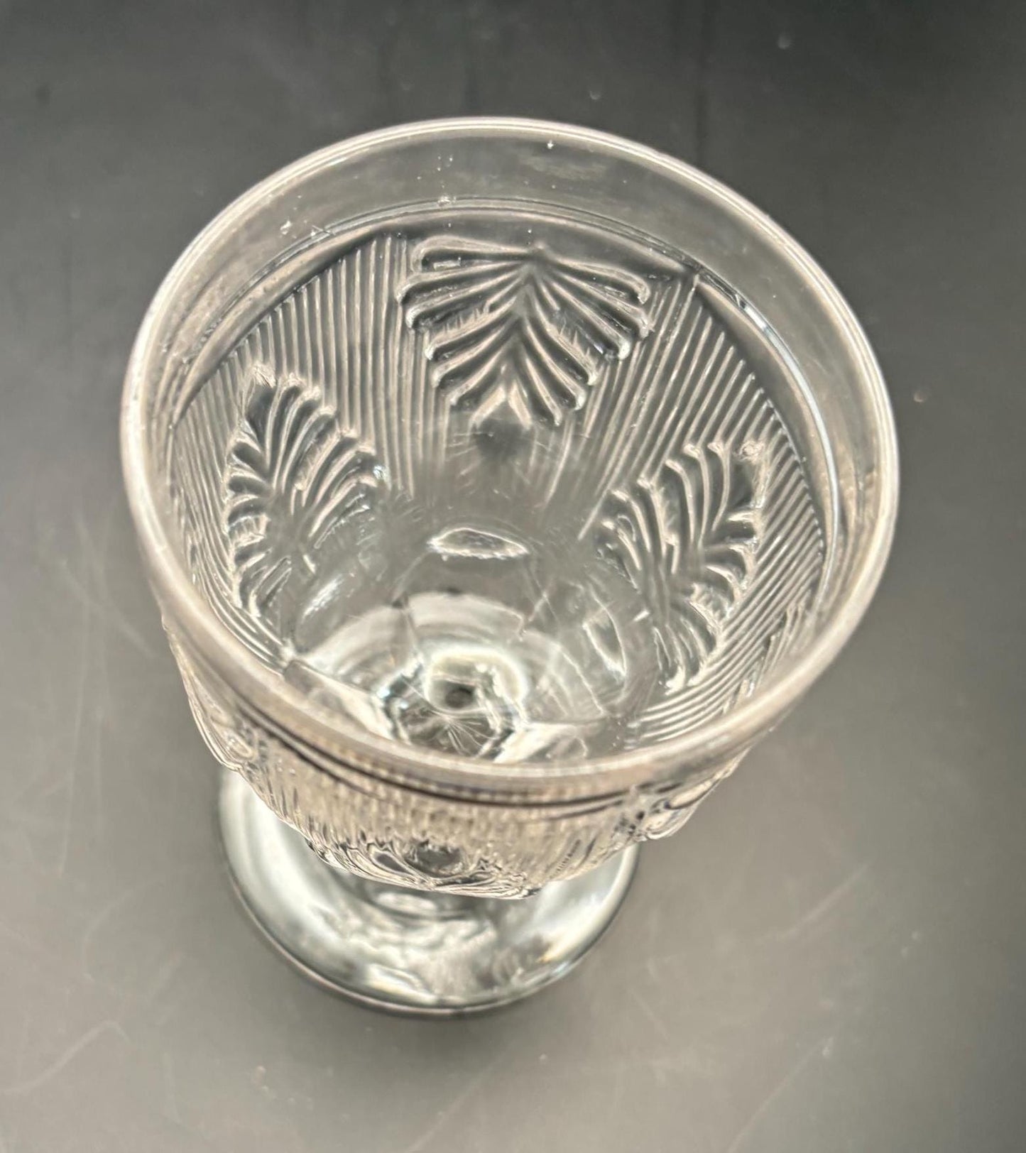 Antique Crystal Glass Footed Cup Inverted Fan Eggs Cup Flint Glass Company 1850’s Lover Antiques and Vintage