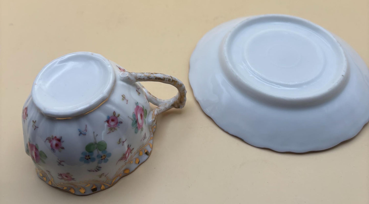 Vintage Demi Cup and Saucer Hand Painted Lover Antiques and Vintage