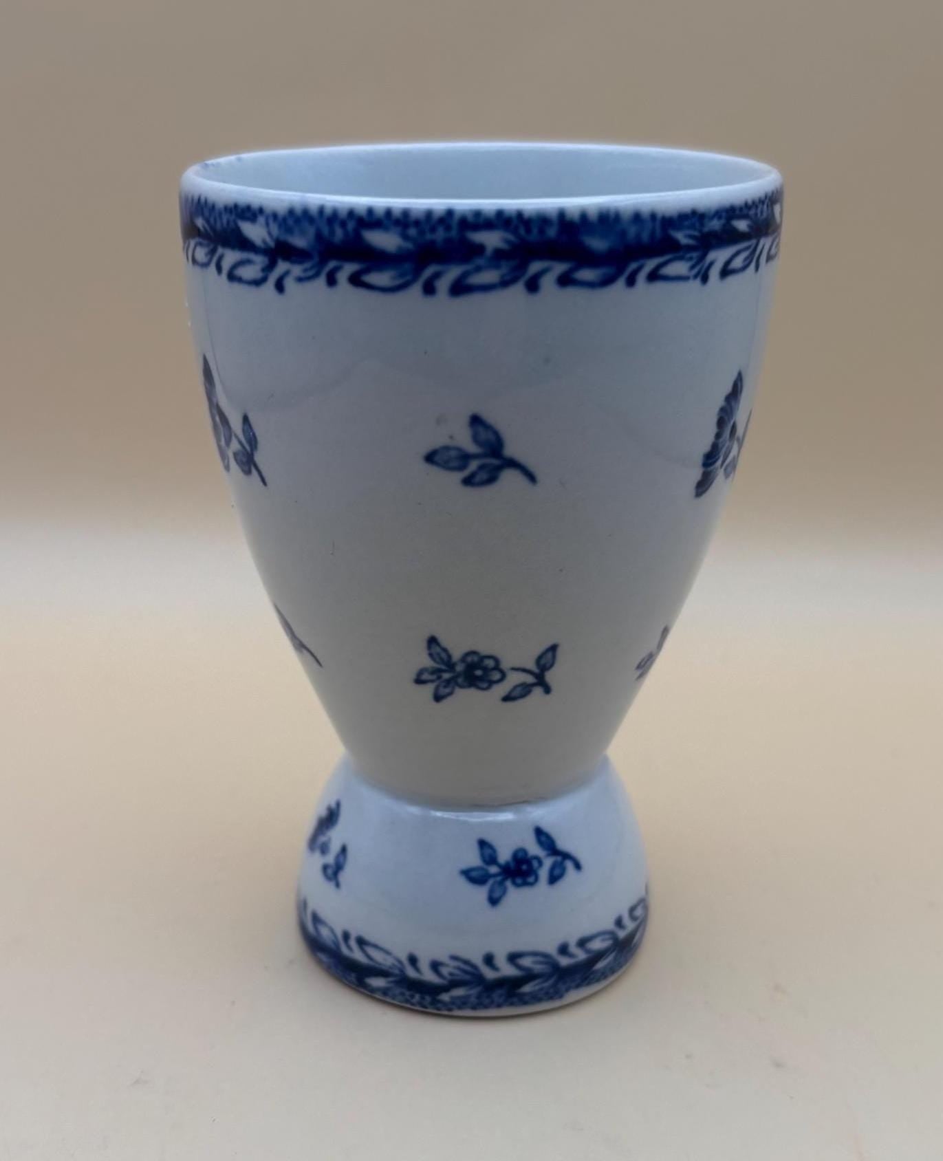 Vintage Arabia Finland Blue Floral Print Double Egg Cup Designed by Olga Also and Raija Uosikkinen Lover Antiques and Vintage
