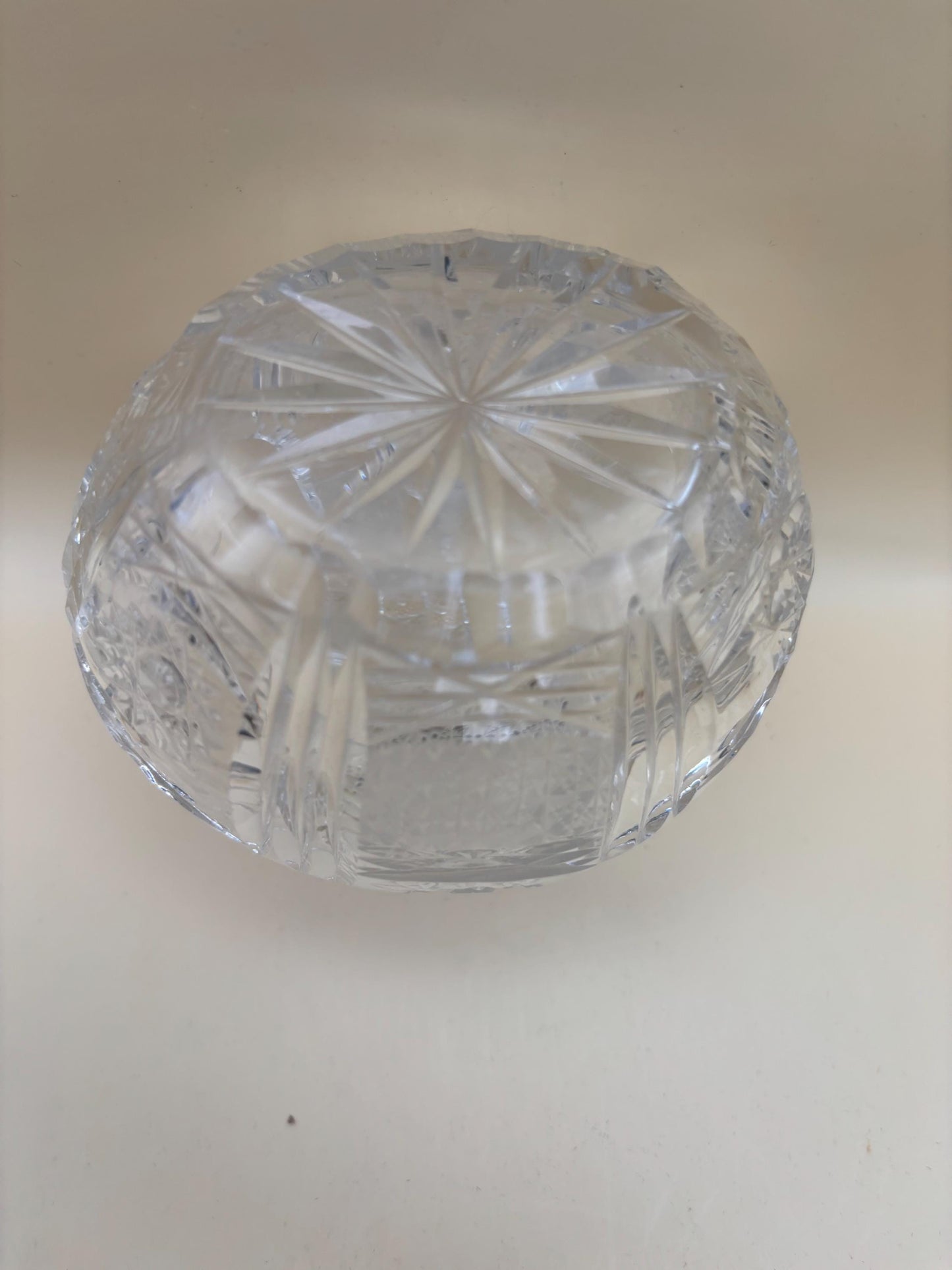 Vintage Crystal Glass Basket with Handle Lover Antiques and Vintage