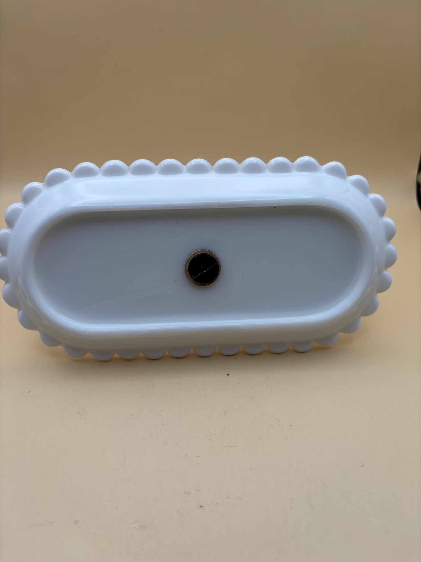 Vintage Fenton Milk Glass Hobnail 3 Divided Relish Dish with Handle Appetizer Dish Tray Lover Antiques and Vintage