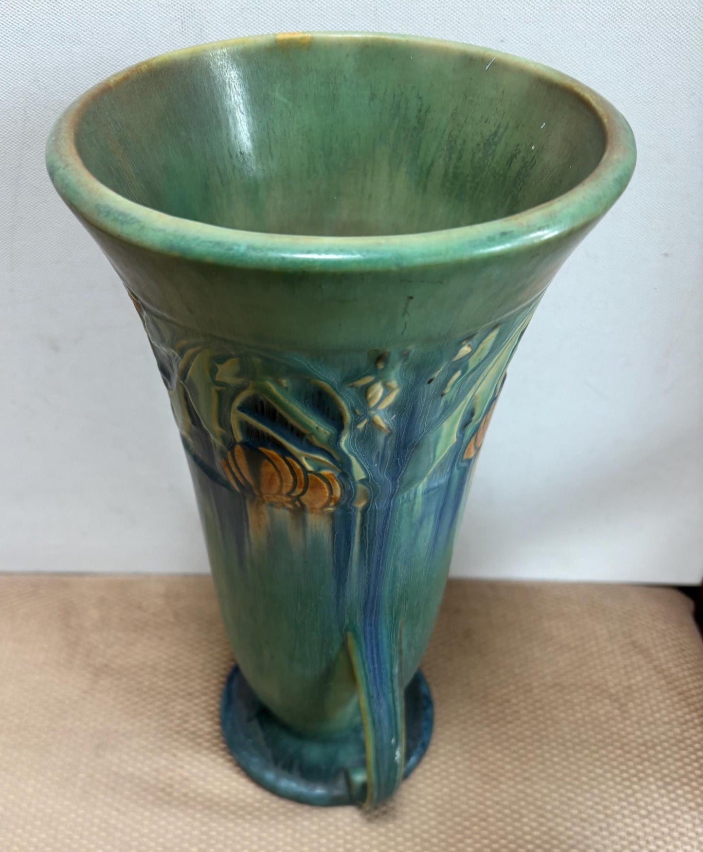 Vintage Roseville Pottery Double Handled Vase The Baneda Line By George Krause Lover Antiques and Vintage