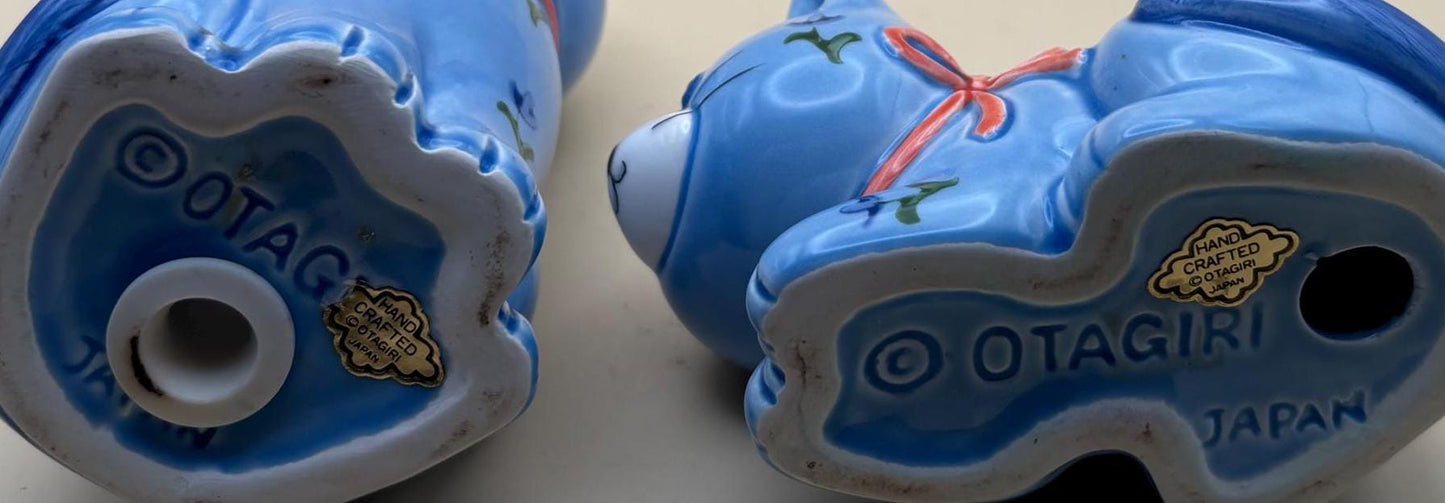 Vintage Otagari Japan Cat Salt & Pepper Shakers Set Lover Antiques and Vintage