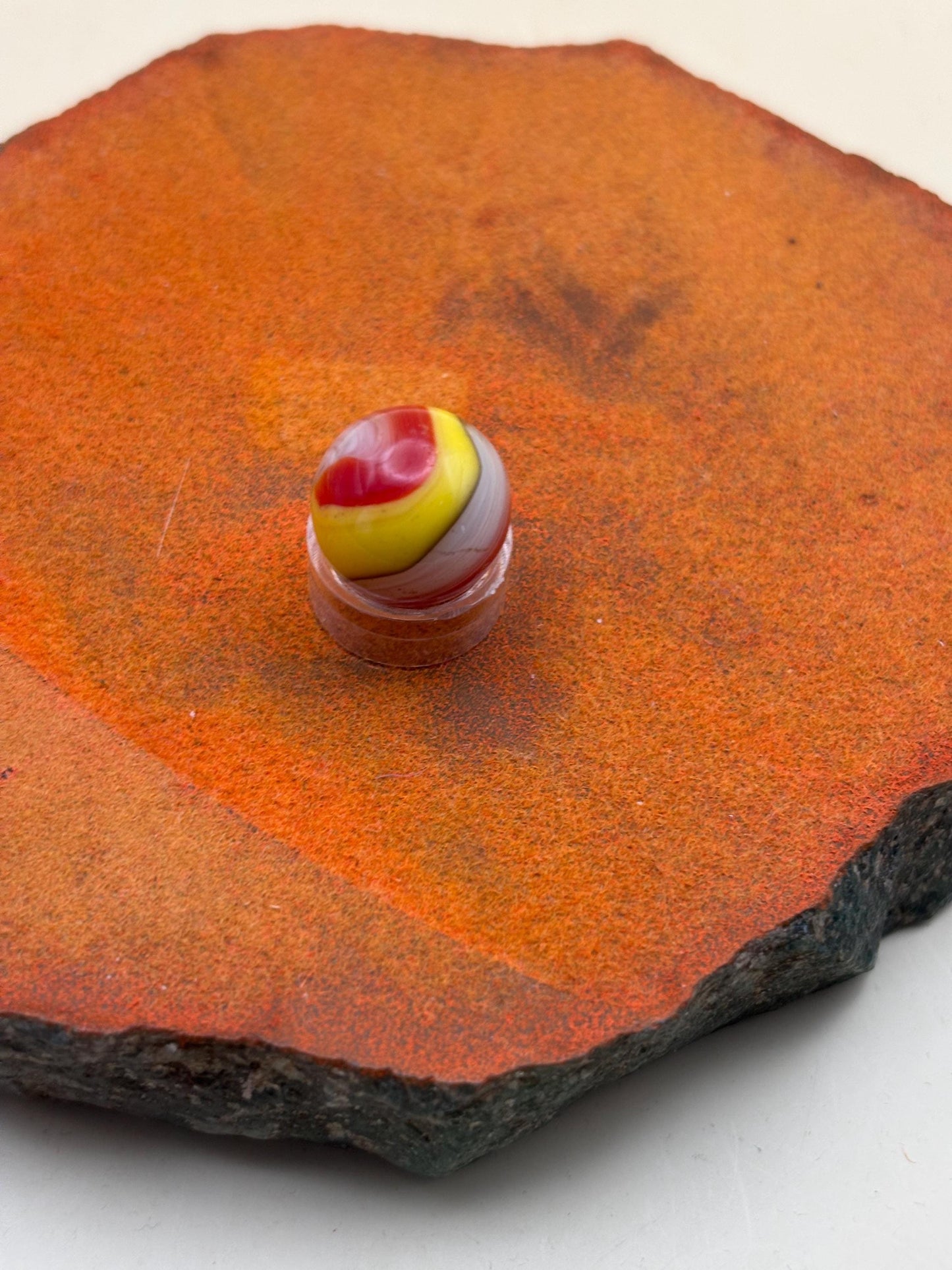 Vintage Akro Popeye Tri Color Onyx Marble Lover Antiques and Vintage