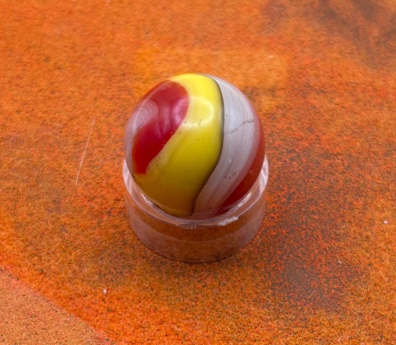 Vintage Akro Popeye Tri Color Onyx Marble Lover Antiques and Vintage
