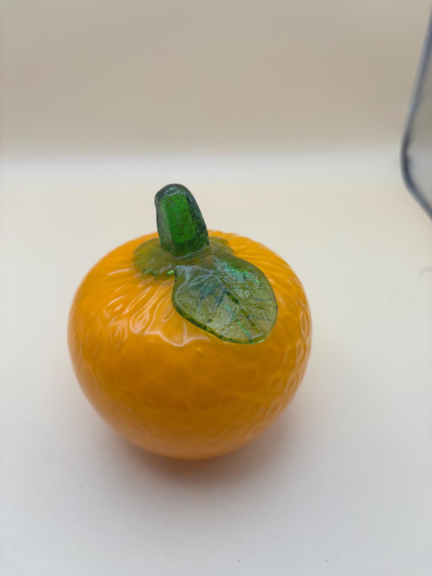 Vintage Orange Glass Figurine Lover Antiques and Vintage