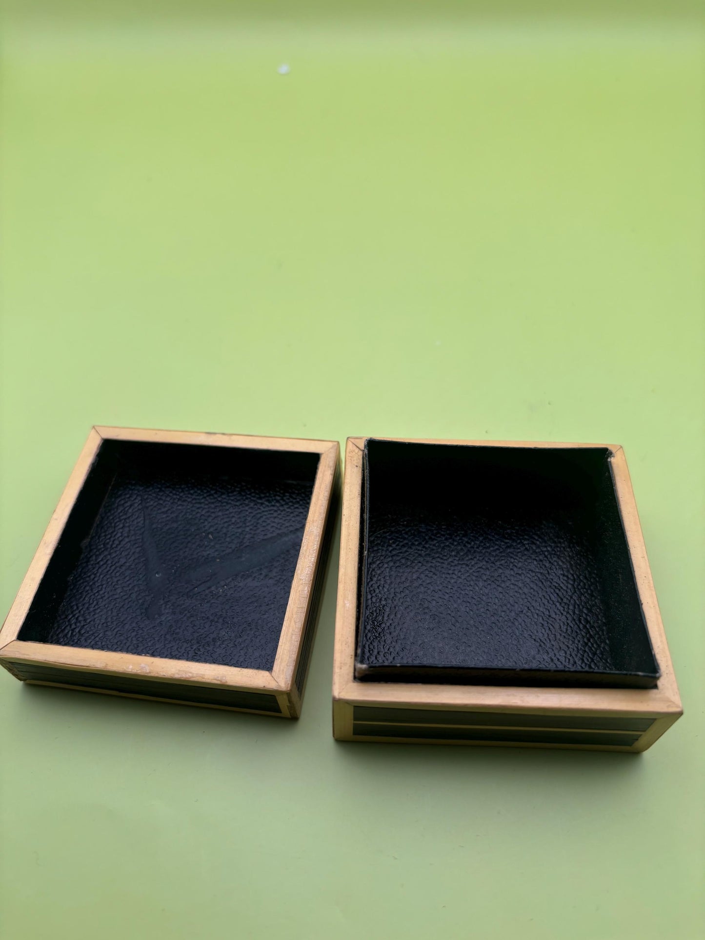 Vintage Wood with Marquetry Inlay Jewelry Box Trinket Box Lover Antiques and Vintage
