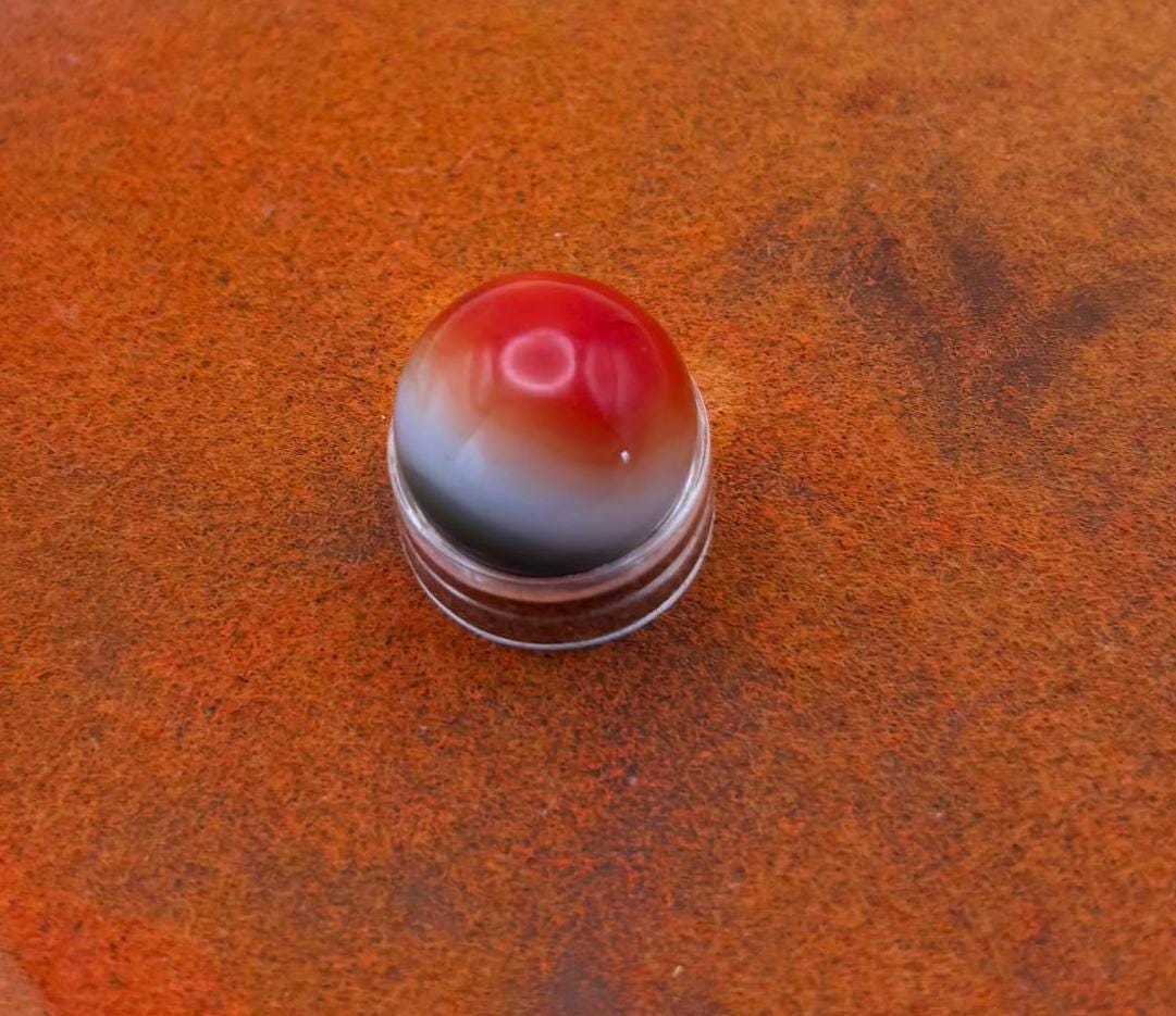 Vintage Vitro All Red Glass Marble Lover Antiques and Vintage