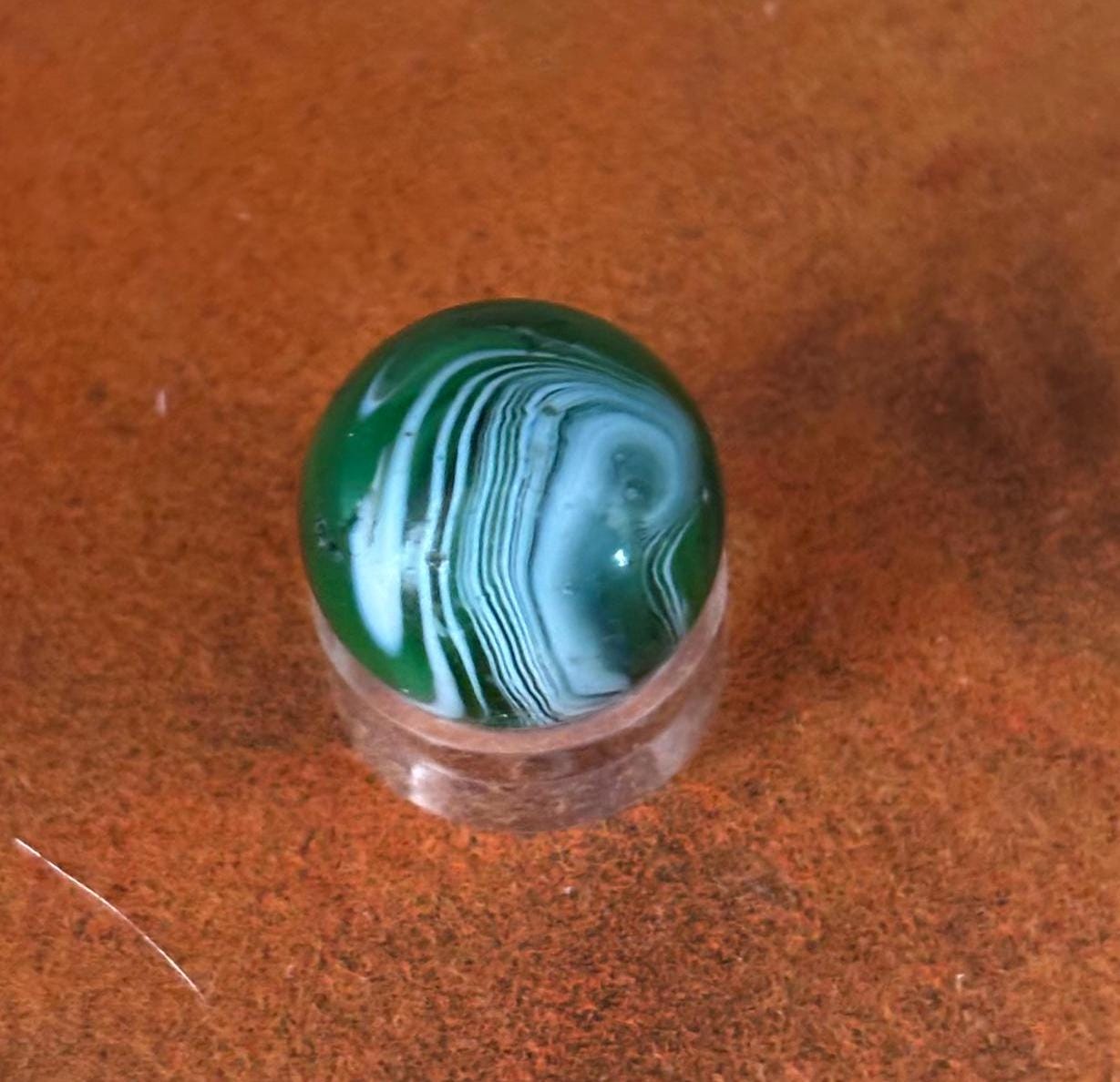 Vintage Vitro Blackline All Red Glass Marble Lover Antiques and Vintage