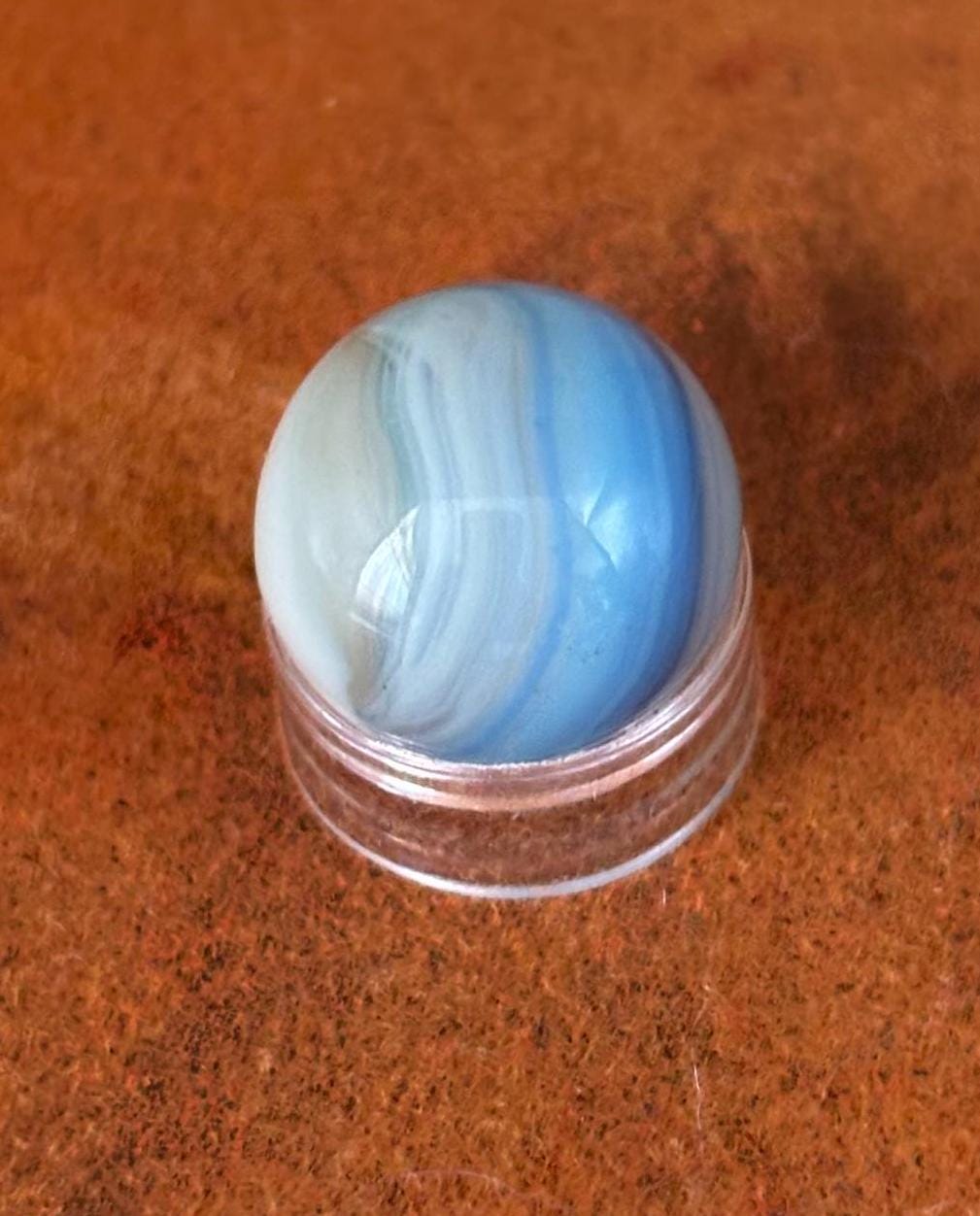Vintage Vitro Conqueror Glass Marble Blue Starburst Style Glass Art Lover Antiques and Vintage