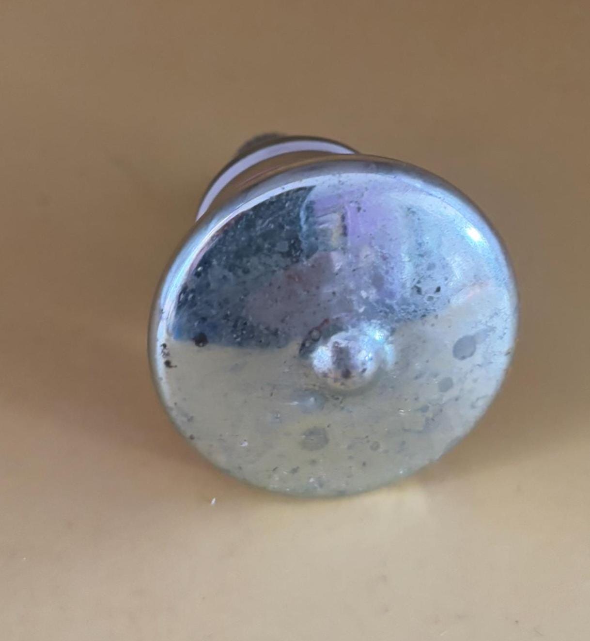 Vintage Shiny Brite Striped Bell Ornament Circle Circa 1940’s Lover Antiques and Vintage