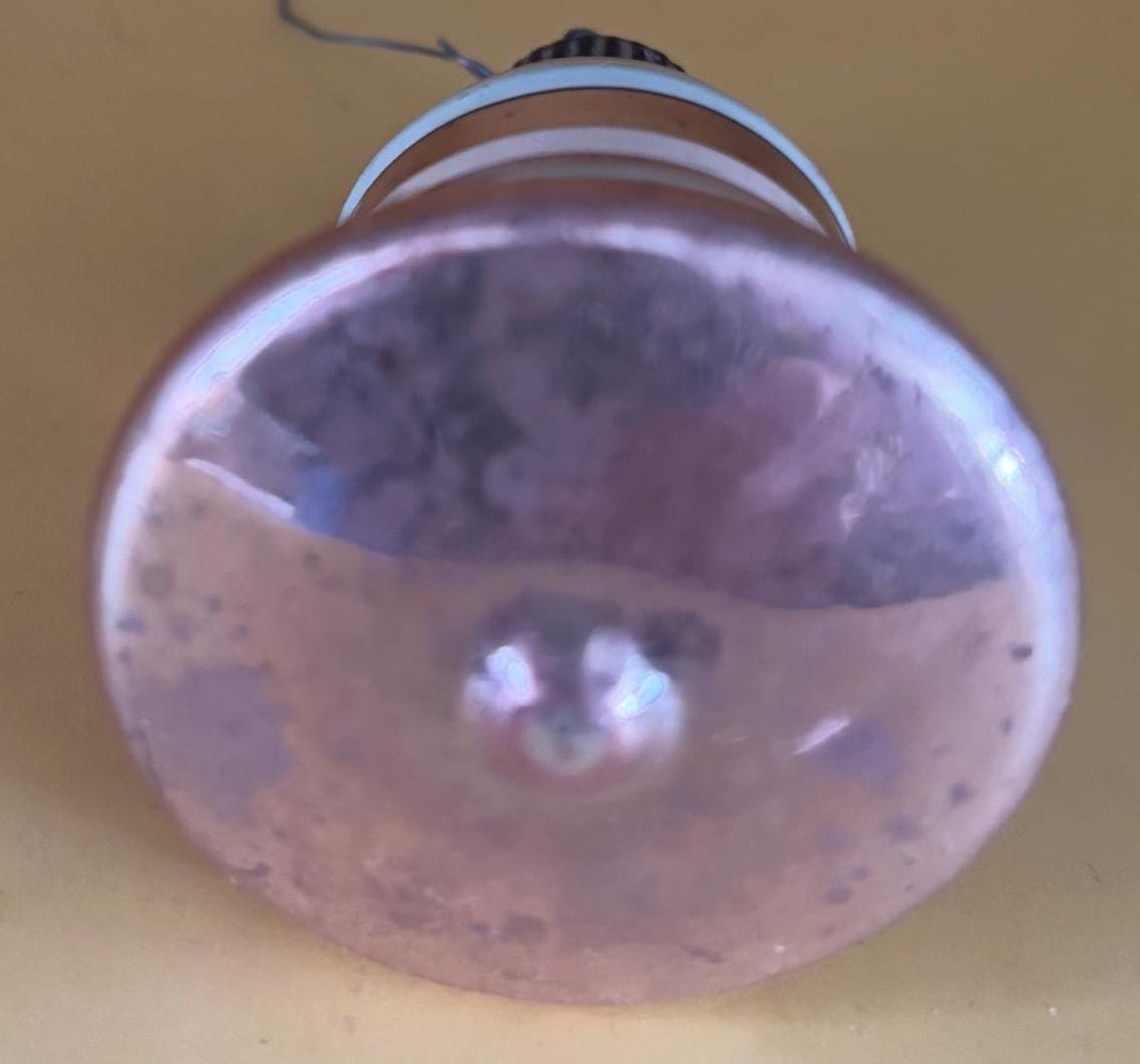 Vintage Made in USA Shiny Brite Striped Bell Ornament Circle Circa 1940’s Lover Antiques and Vintage