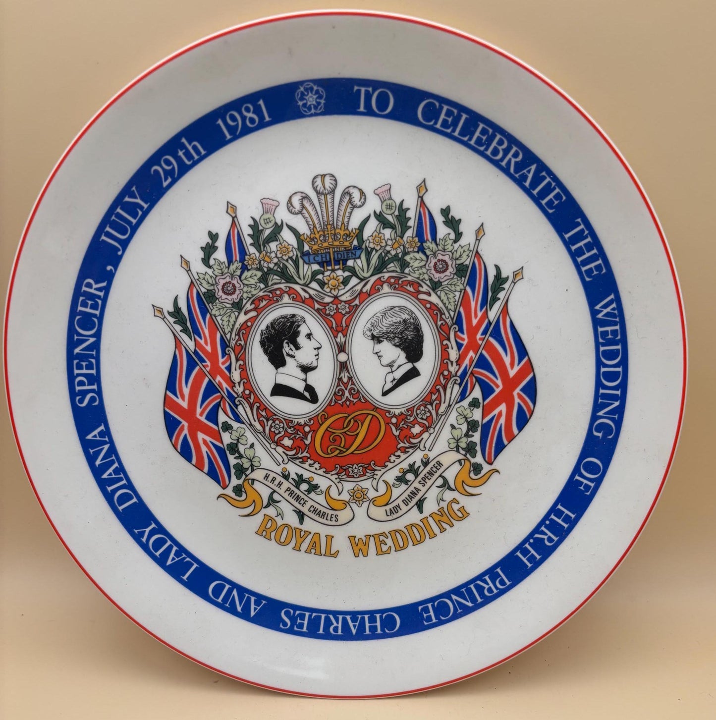 Vintage Wedgwood Royal Wedding Collection Plate 1981 Etruria & Barlaston Wedding of Prince Charles Princess Diana Made in England