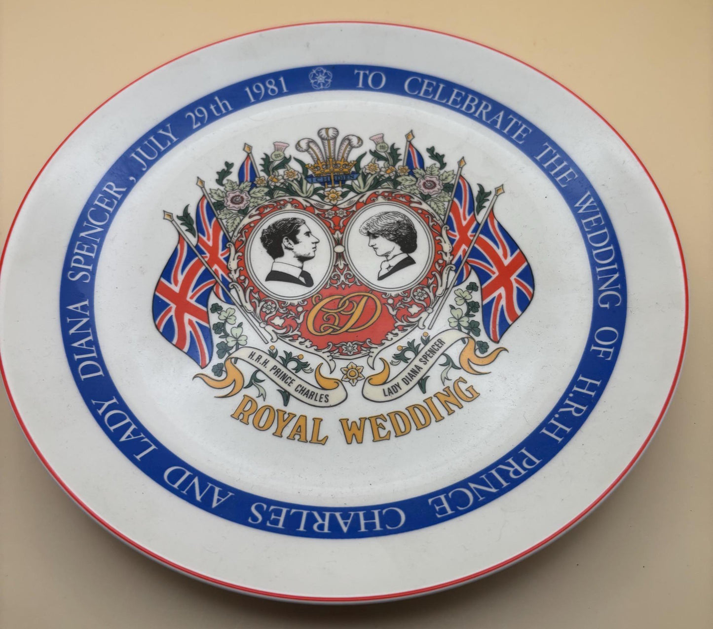 Vintage Wedgwood Royal Wedding Collection Plate 1981 Etruria & Barlaston Wedding of Prince Charles Princess Diana Made in England