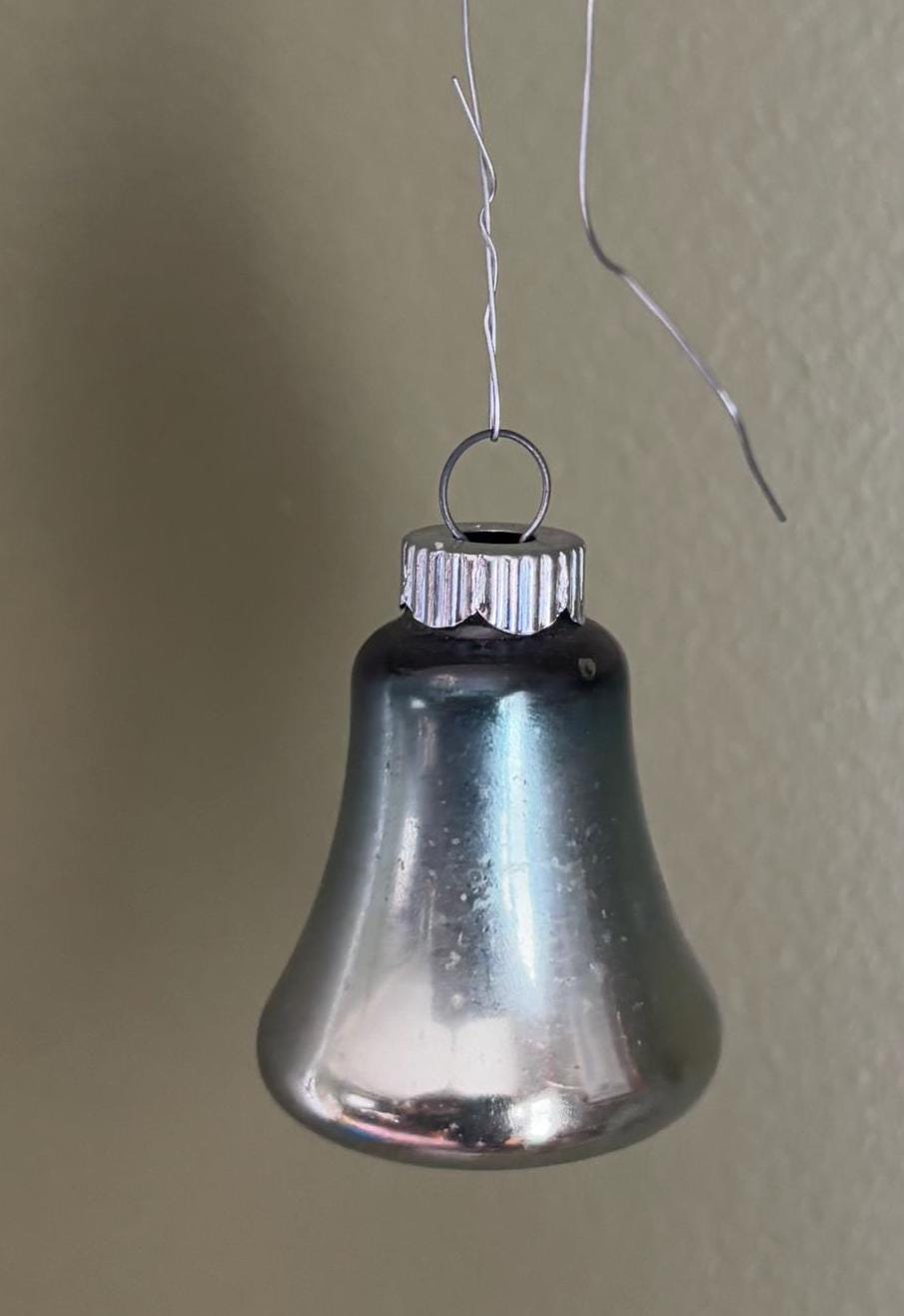 Vintage Shiny Brite Striped Bell Ornament Circa 1940’s Lover Antiques and Vintage