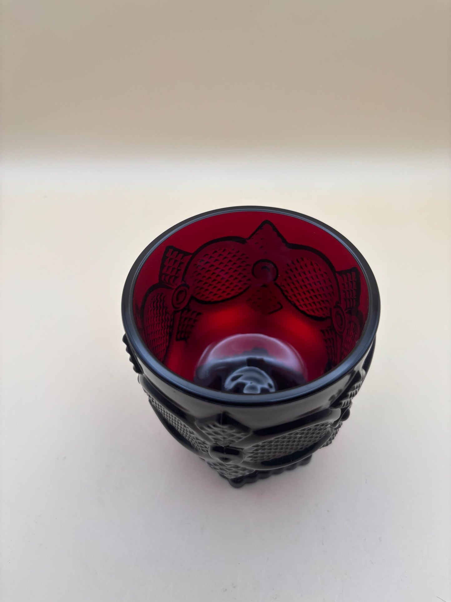 Vintage Avon Goblet Ruby Red Glass Wine Cup Red Glass Lover Antiques and Vintage