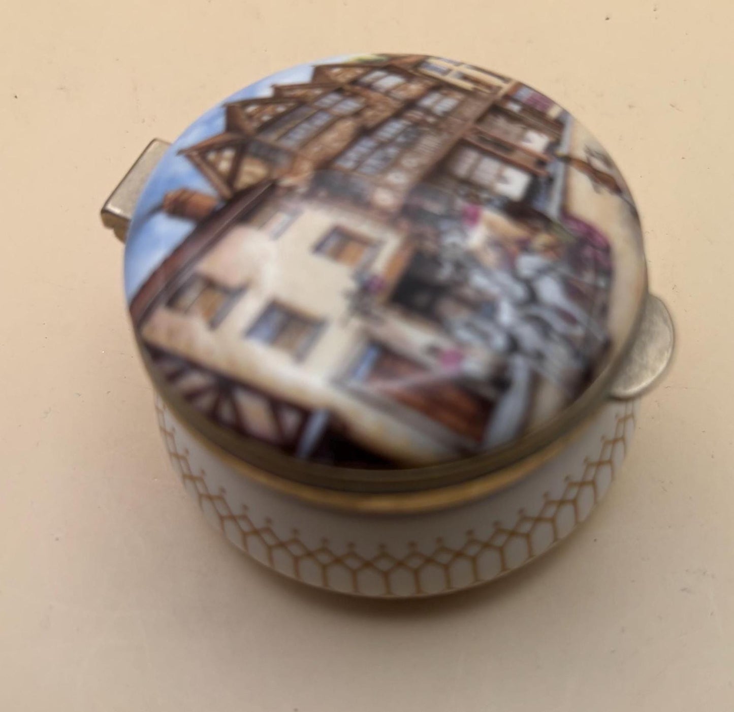Vintage Ayshford Fine Bone China Trinket Box Staffordshire England Hinged Box Lover Antiques and Vintage