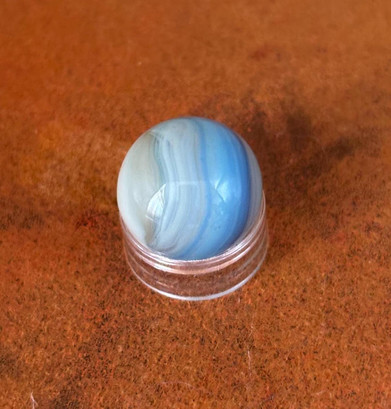 Vintage Vitro Conqueror Glass Marble Blue Starburst Style Glass Art Lover Antiques and Vintage