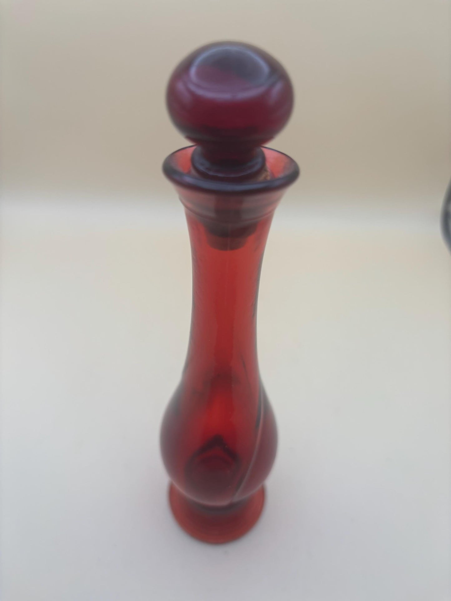 Vintage Avon Cologne Bottle Decanter with Stopper Ruby Red Vase Lover Antiques and Vintage