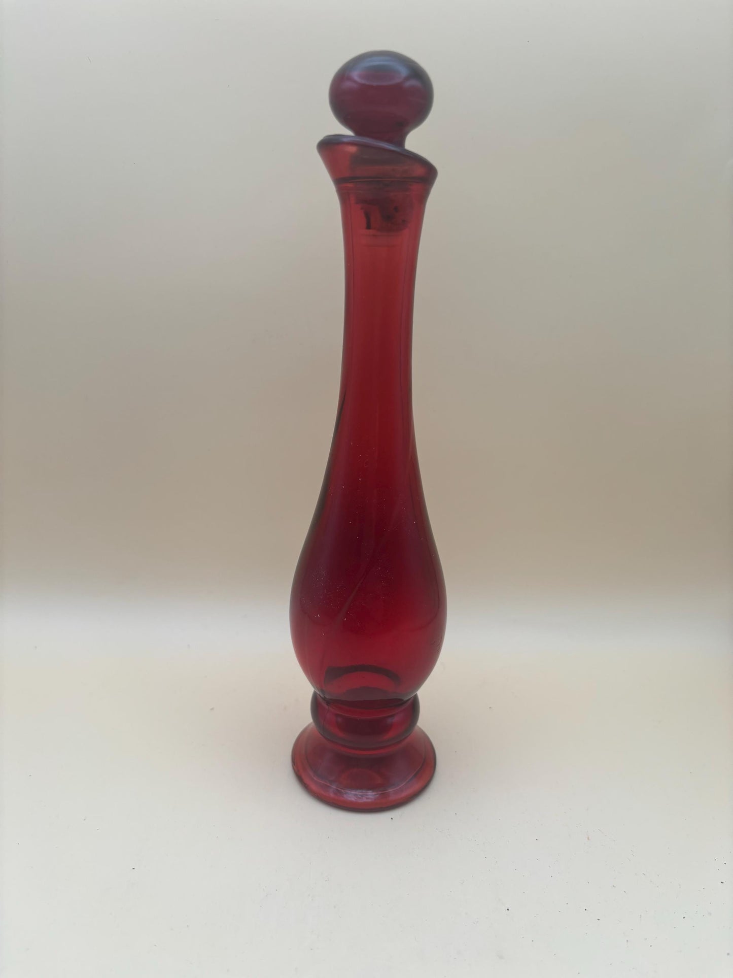 Vintage Avon Cologne Bottle Decanter with Stopper Ruby Red Vase Lover Antiques and Vintage