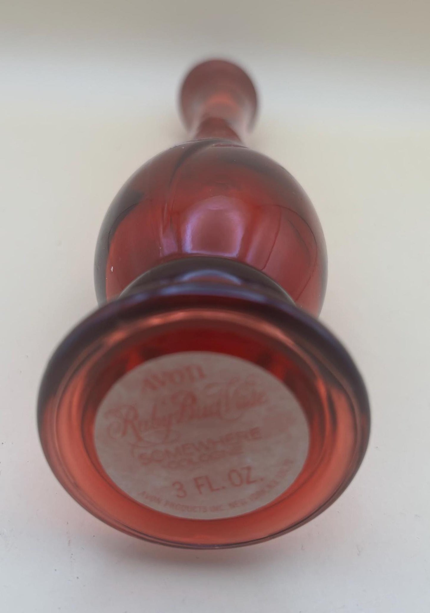 Vintage Avon Cologne Bottle Decanter with Stopper Ruby Red Vase Lover Antiques and Vintage