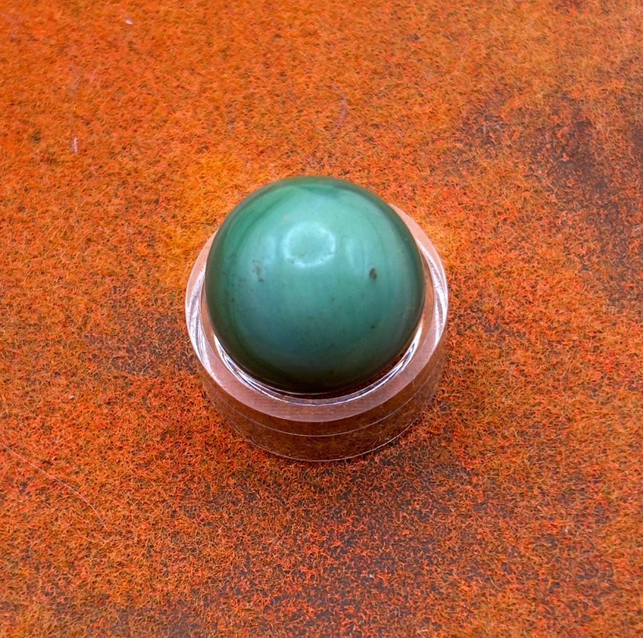 Vintage Marble King Green with Blue Striations Glass Marble Lover Antiques and Vintage