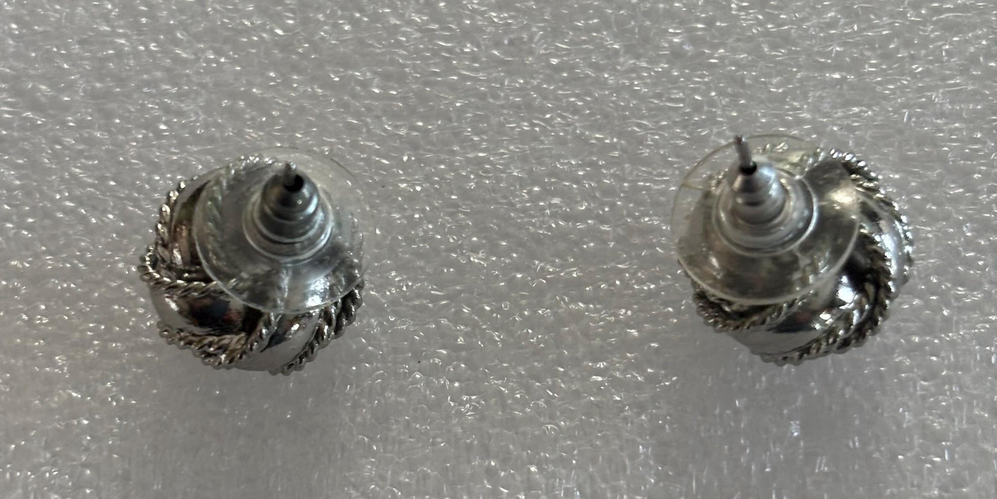 Vintage Sterling Silver Love Knot Earrings Pierced Jewelry Lover Antiques Vintage