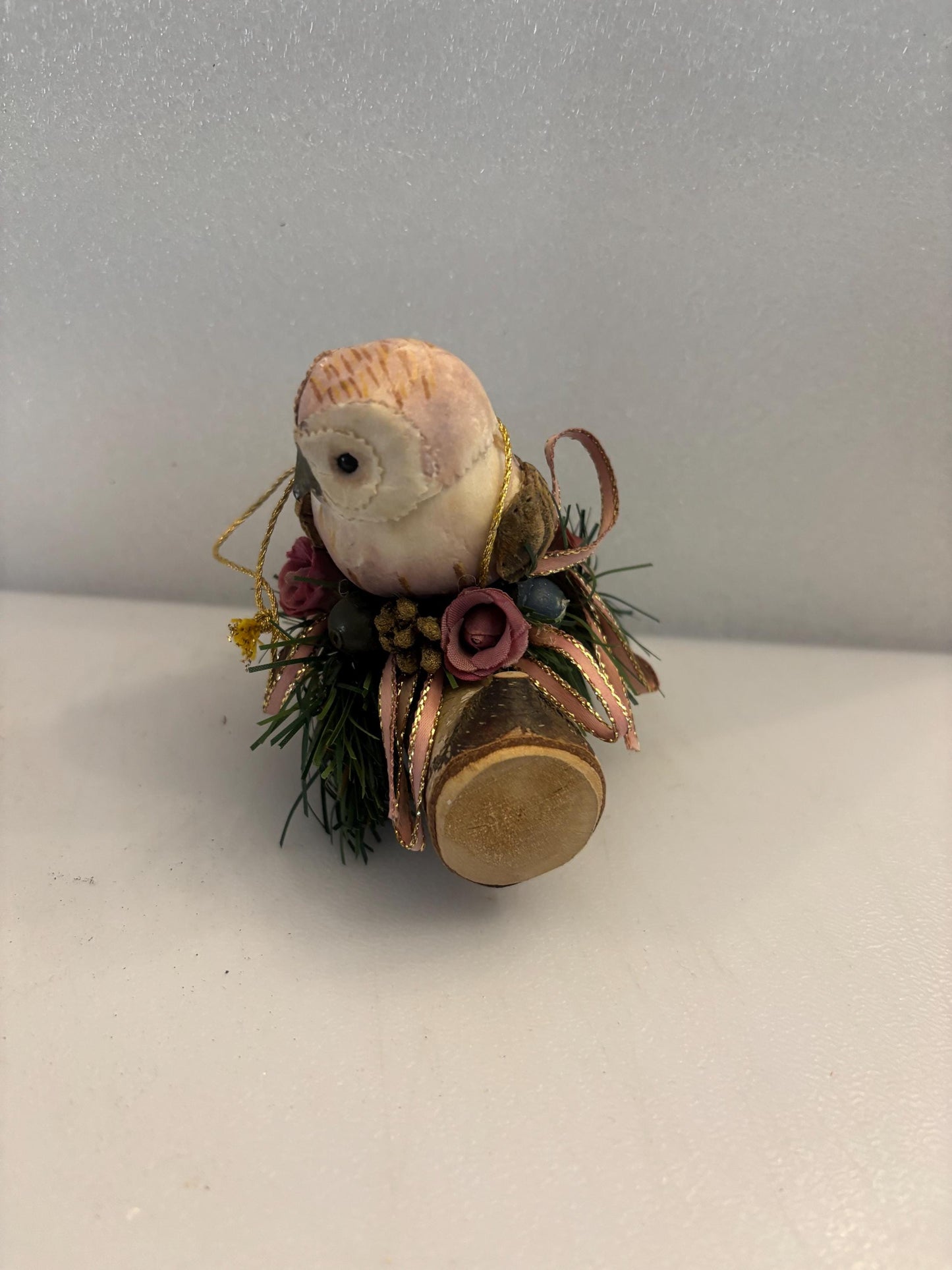 Vintage Hand Carved and Hand Painted Owl Figurine Ornament Lover Antiques and Vintage