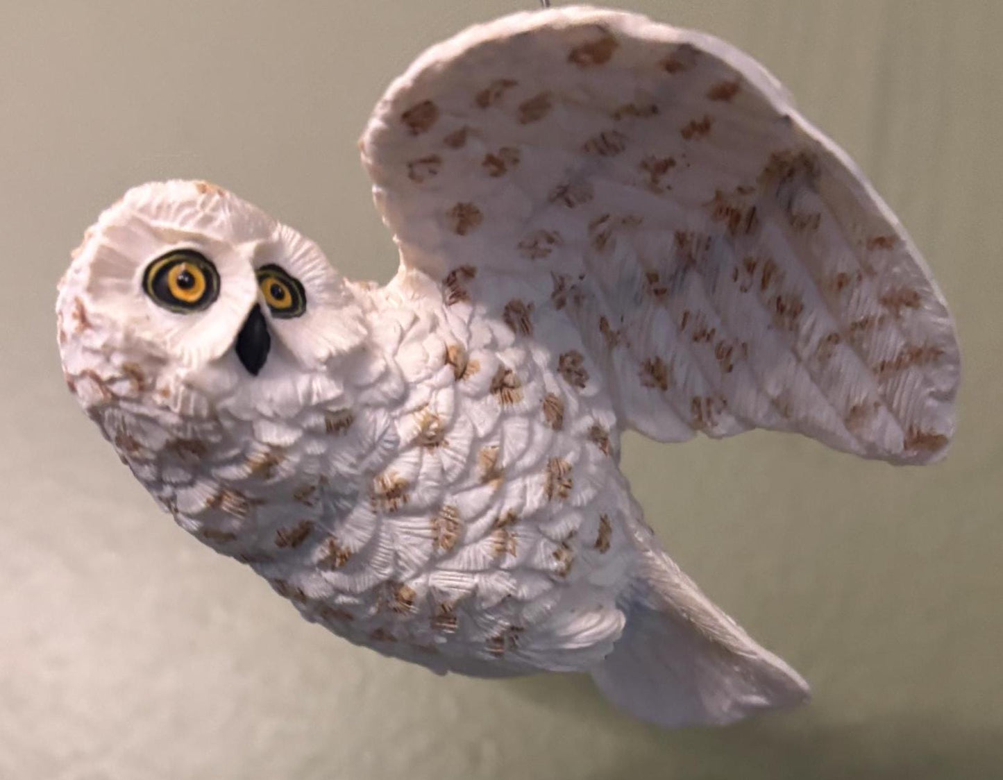 Vintage Flying Owl Ceramic Snowy Owl in Flight Ornament Gift For Her Lover Antiques and Vintage