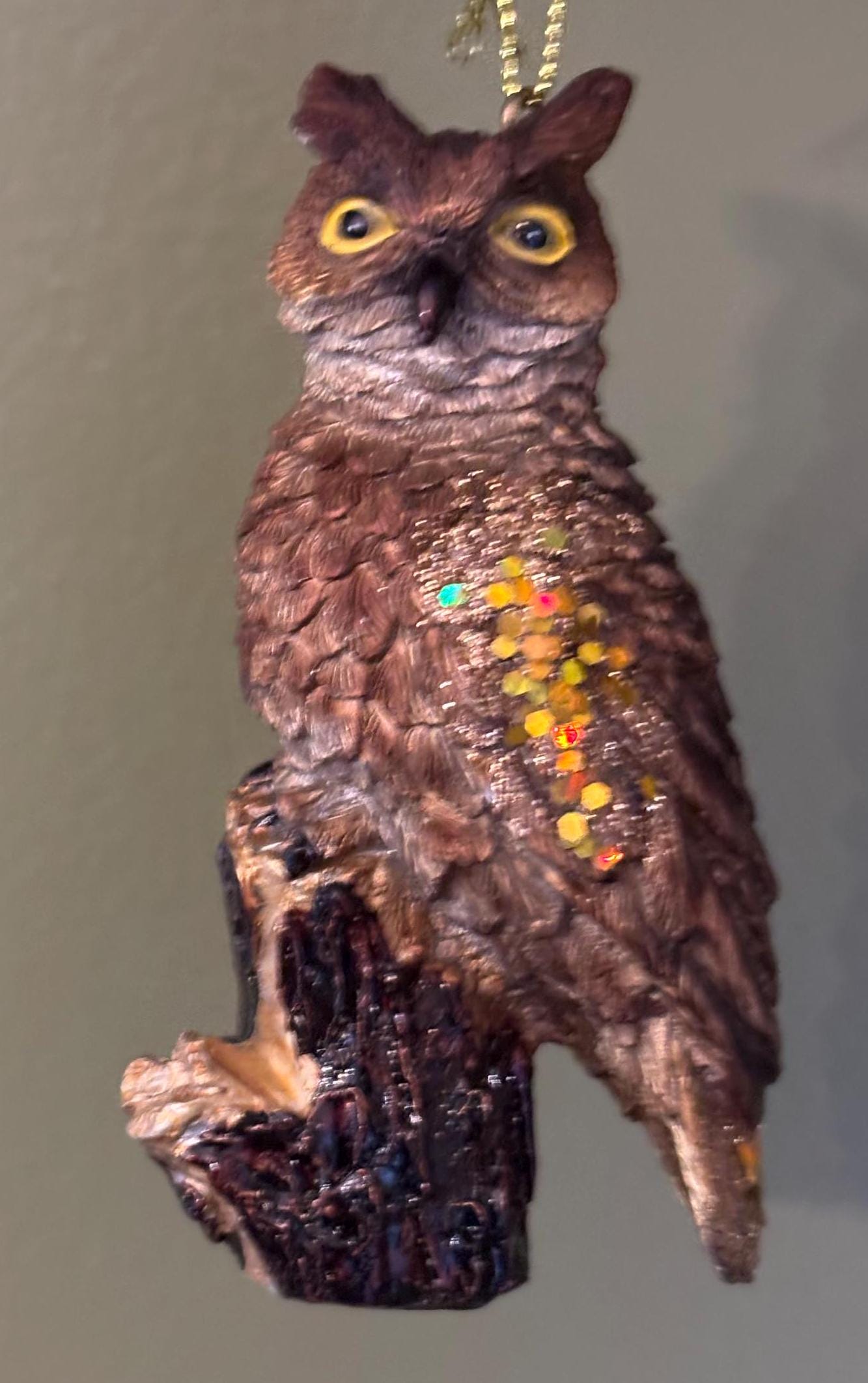 Vintage Owl Figurine Made of Wood Statue Lover Antiques and Vintage