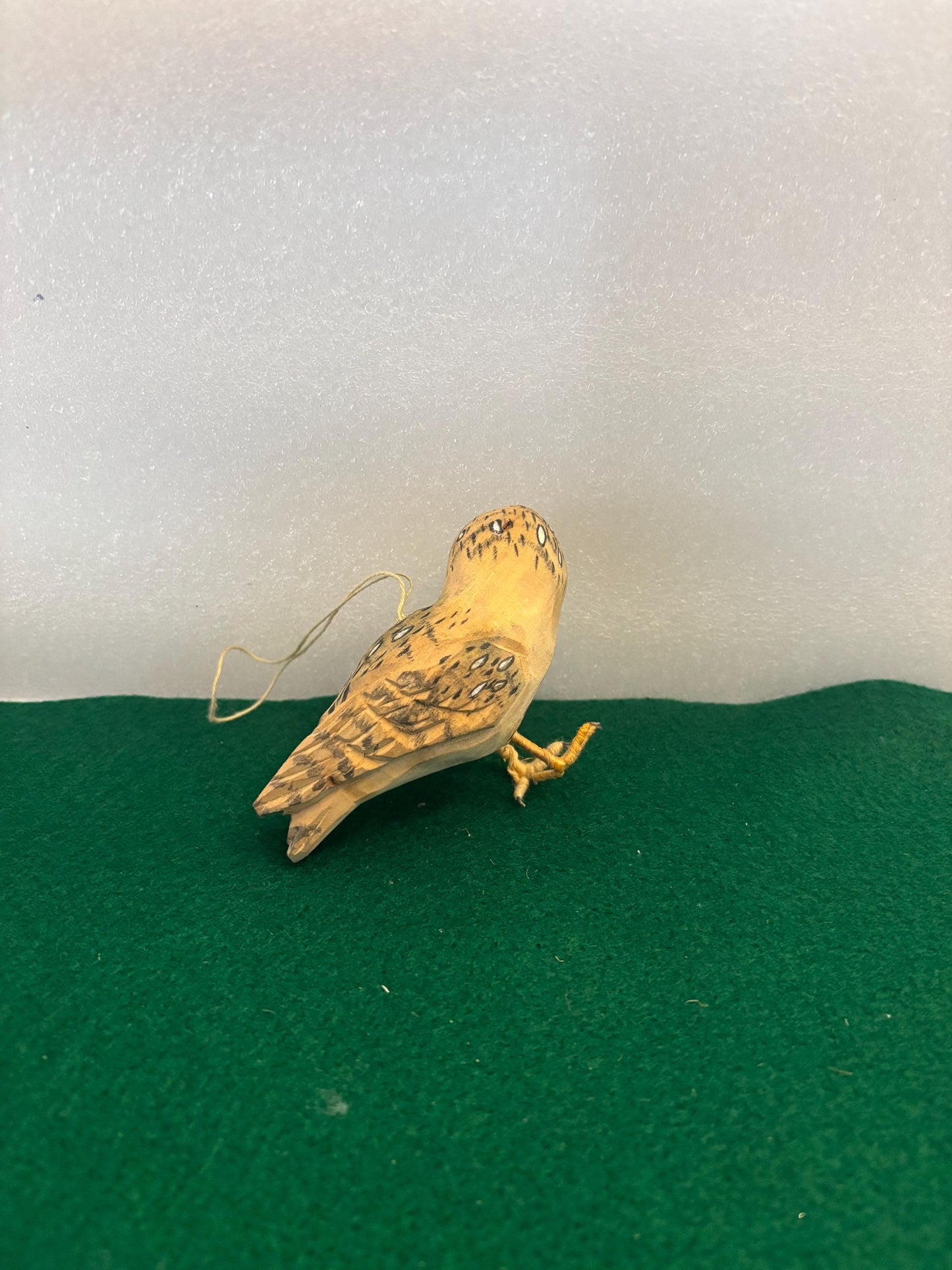 Vintage Santa Claus with Owl Hanging Ornament Figurine Christmas Ornaments Old St. Nicholas St. Nick Vintage Art Dangling Legs