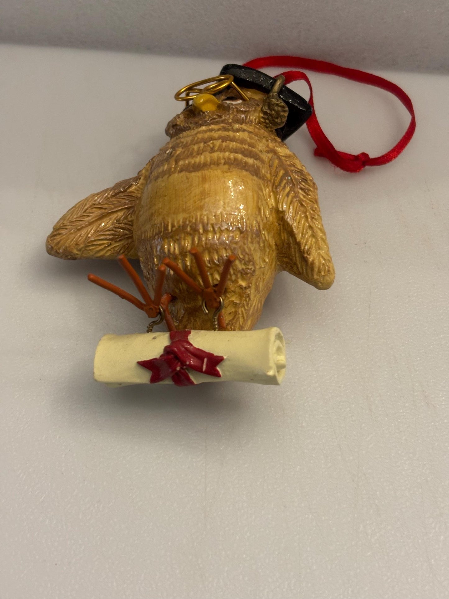 Vintage Hand Carved and Hand Painted Owl Figurine Ornament Lover Antiques and Vintage